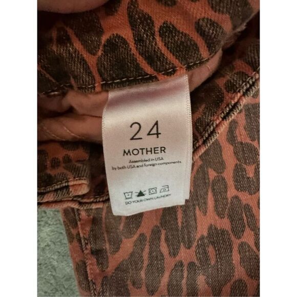 MOTHER Looker High-Rise Leopard Ankle Fray Skinny Jeans in Animal Attraction Siz - Picture 8 of 12